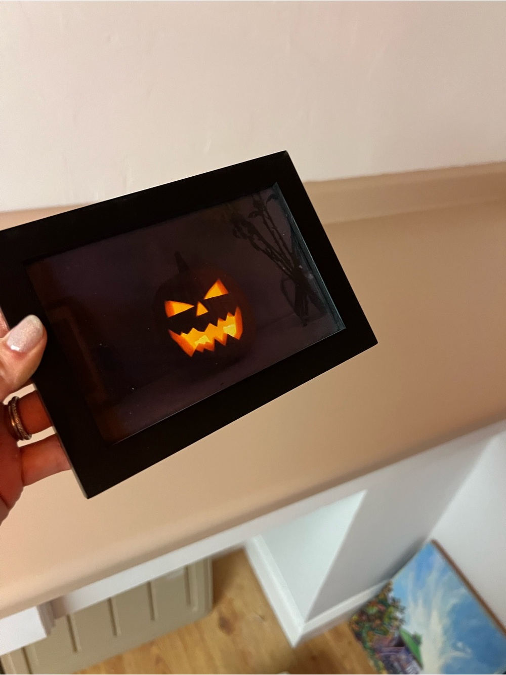 Jack-o'-Lantern Frame - Black
